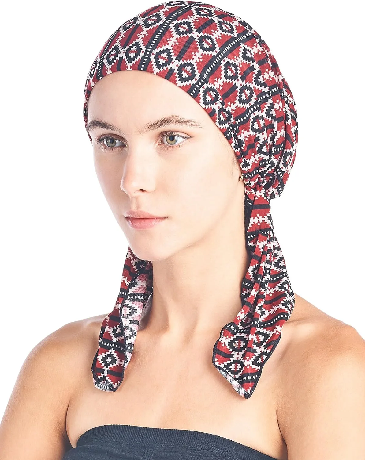 Ashford & Brooks Pre Tied Bandana Turban Chemo Head Scarf Sleep Hair Cover Hat