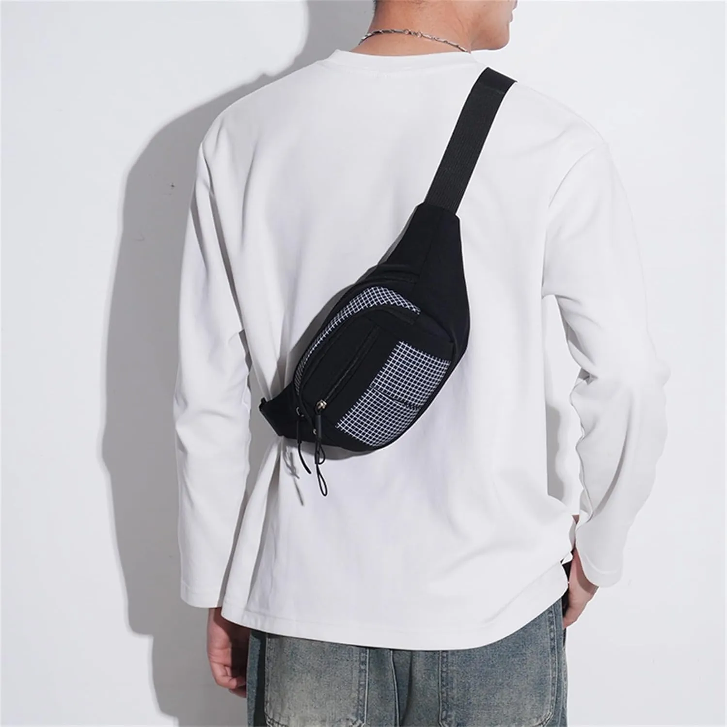 Ausion Fanny Pack Waist Bag for Men&Women Adjustable Belt Hip Bum Bag Fashion Water Resistant Hiking Waist Bag for Traveling Casual Running Hiking Cycling