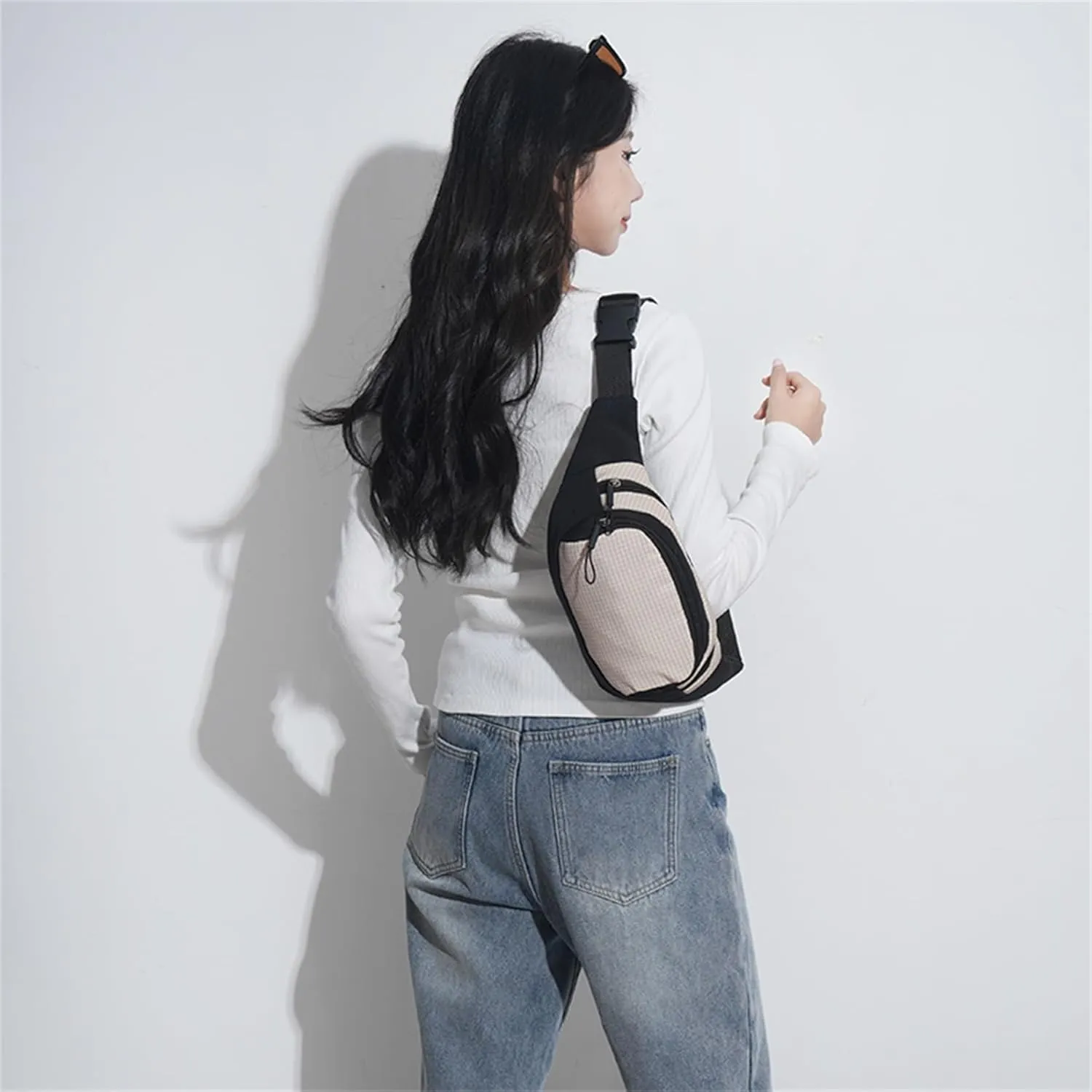Ausion Fanny Pack Waist Bag for Men&Women Adjustable Belt Hip Bum Bag Fashion Water Resistant Hiking Waist Bag for Traveling Casual Running Hiking Cycling