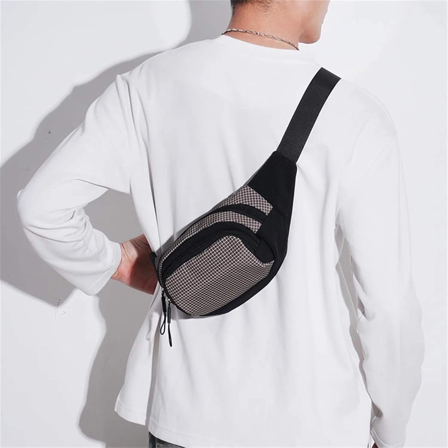 Ausion Fanny Pack Waist Bag for Men&Women Adjustable Belt Hip Bum Bag Fashion Water Resistant Hiking Waist Bag for Traveling Casual Running Hiking Cycling