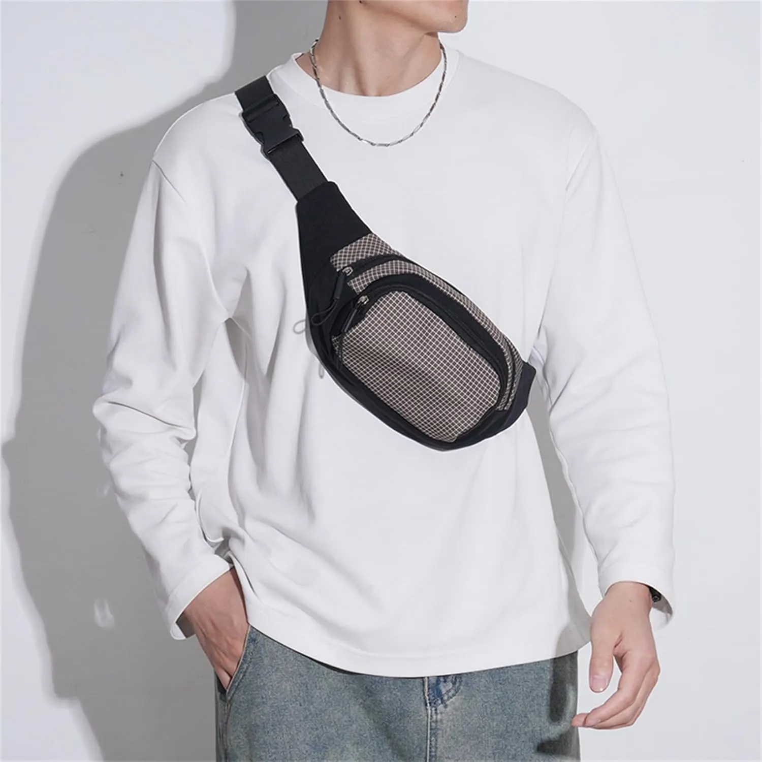 Ausion Fanny Pack Waist Bag for Men&Women Adjustable Belt Hip Bum Bag Fashion Water Resistant Hiking Waist Bag for Traveling Casual Running Hiking Cycling