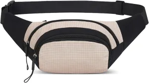 Ausion Fanny Pack Waist Bag for Men&Women Adjustable Belt Hip Bum Bag Fashion Water Resistant Hiking Waist Bag for Traveling Casual Running Hiking Cycling