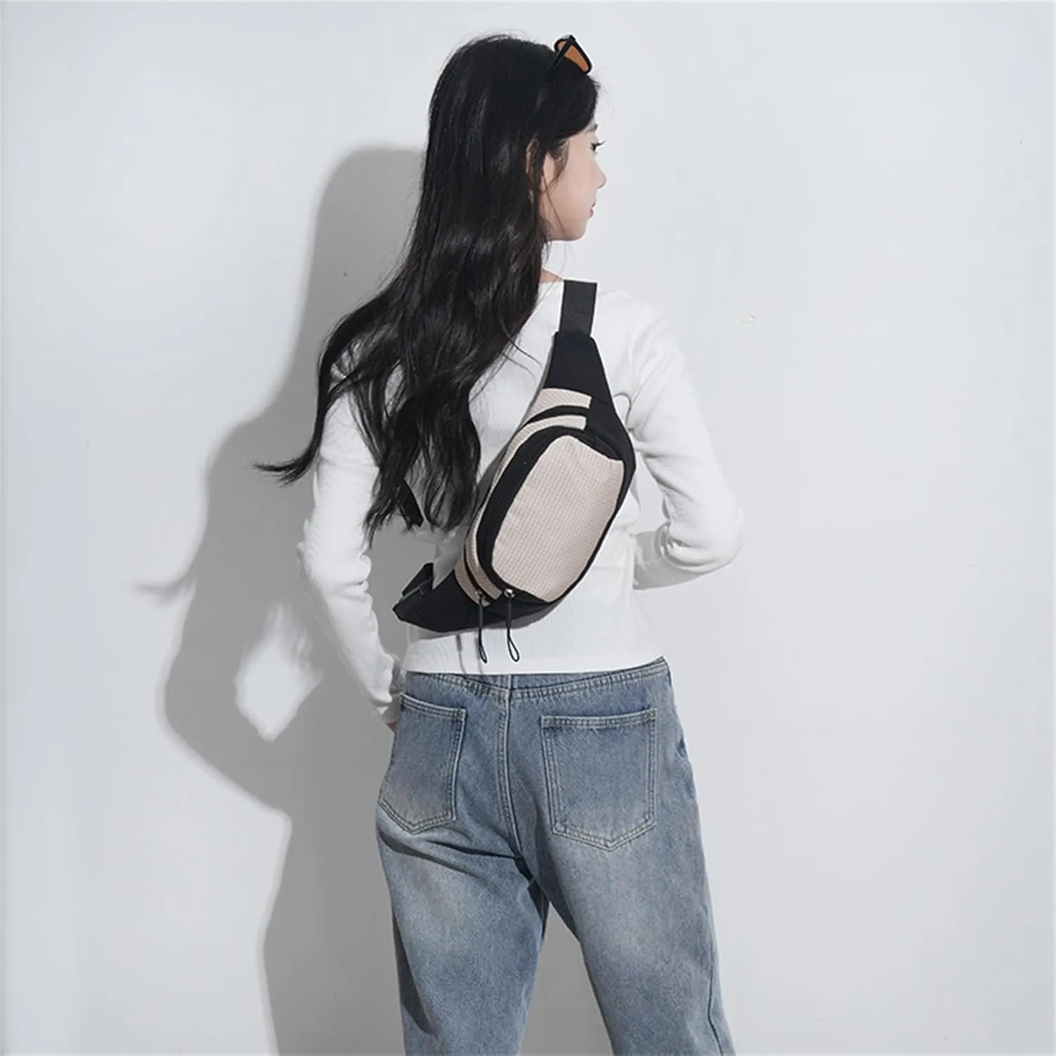 Ausion Fanny Pack Waist Bag for Men&Women Adjustable Belt Hip Bum Bag Fashion Water Resistant Hiking Waist Bag for Traveling Casual Running Hiking Cycling