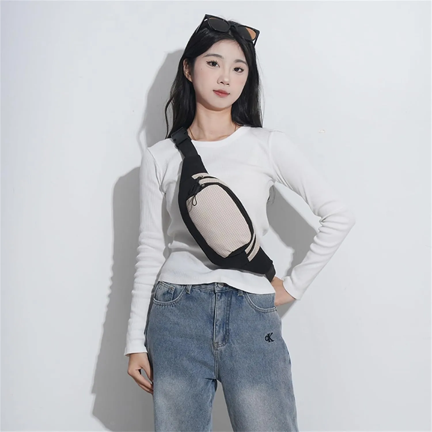 Ausion Fanny Pack Waist Bag for Men&Women Adjustable Belt Hip Bum Bag Fashion Water Resistant Hiking Waist Bag for Traveling Casual Running Hiking Cycling