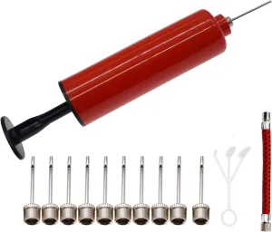 Ball Pump for Sports Balls with 10 Needles, Air Pump for Basketball Soccer Exercise Ball, 1 Ball Pump  10 Needles  1 Extension Hose 1 Multi Connector