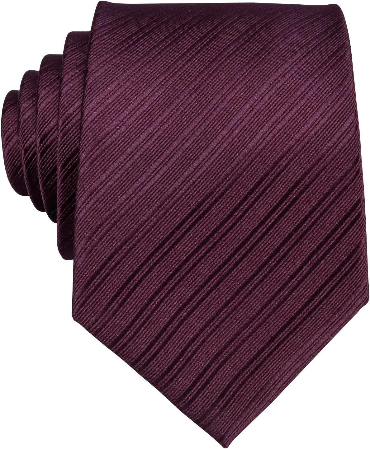 Barry.Wang Plain Men Silk Ties Extra Long Stain Necktie for Wedding Business Handkerchief Cufflinks Set Solid Colors