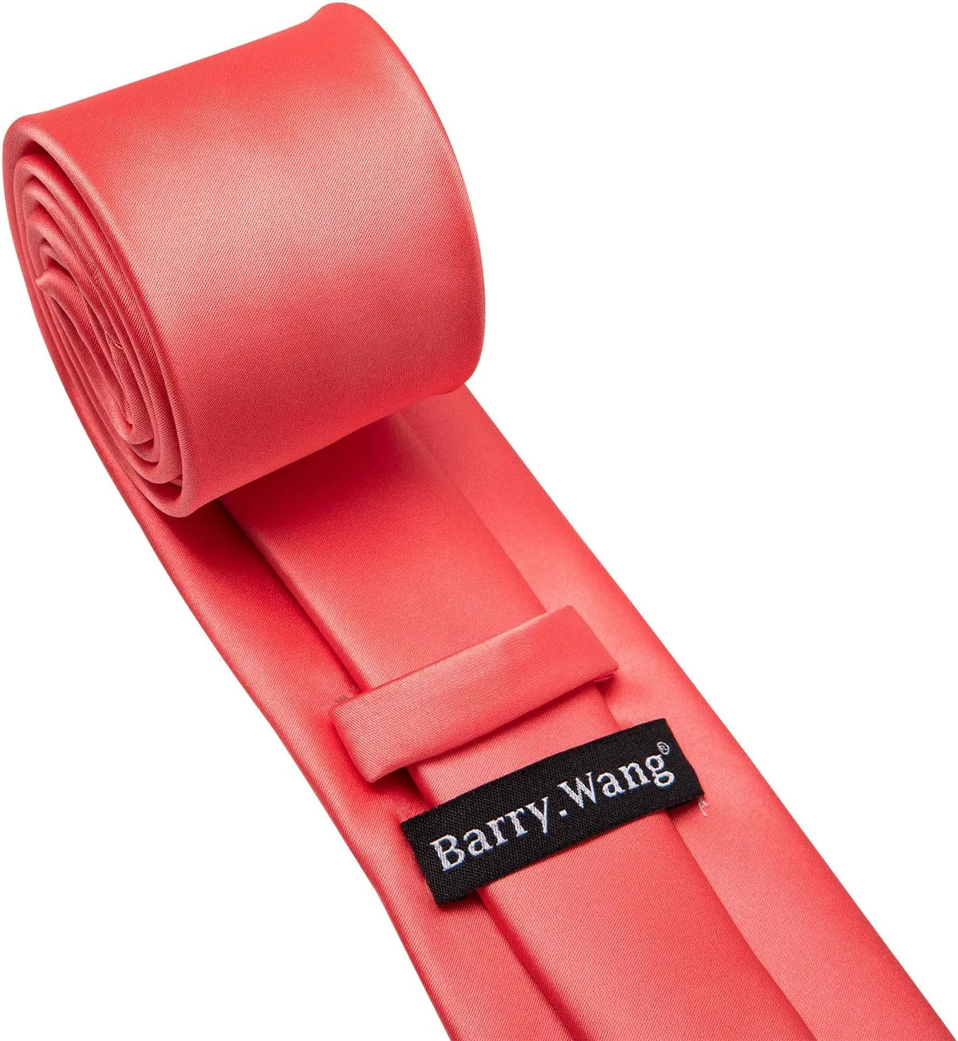 Barry.Wang Plain Men Silk Ties Extra Long Stain Necktie for Wedding Business Handkerchief Cufflinks Set Solid Colors