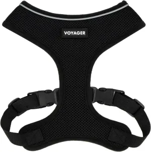Best Pet Supplies Voyager Aerolite No Pull Mesh Dog Harness, Reflective, Breathable Harness, Adjustable for Walking, Training, Running, Heavy Duty and Durable, 220 Style (Black), M (Chest: 17-21").