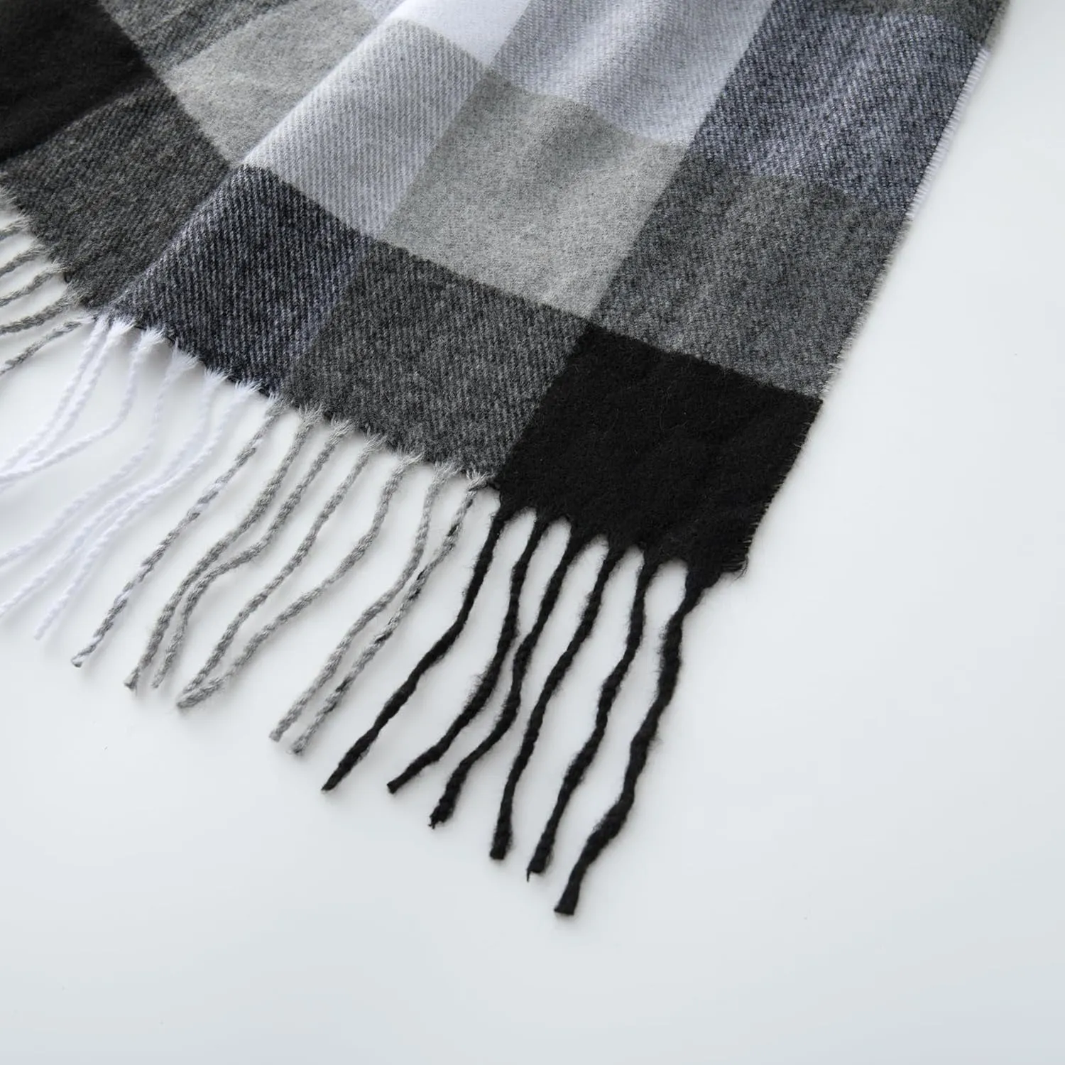 CALVIN & OLIVIA Women's Fall Winter Scarf Thick Classic Plaid Scarf Wrap Warmth Soft Oversized Cashmere Feel Scarves