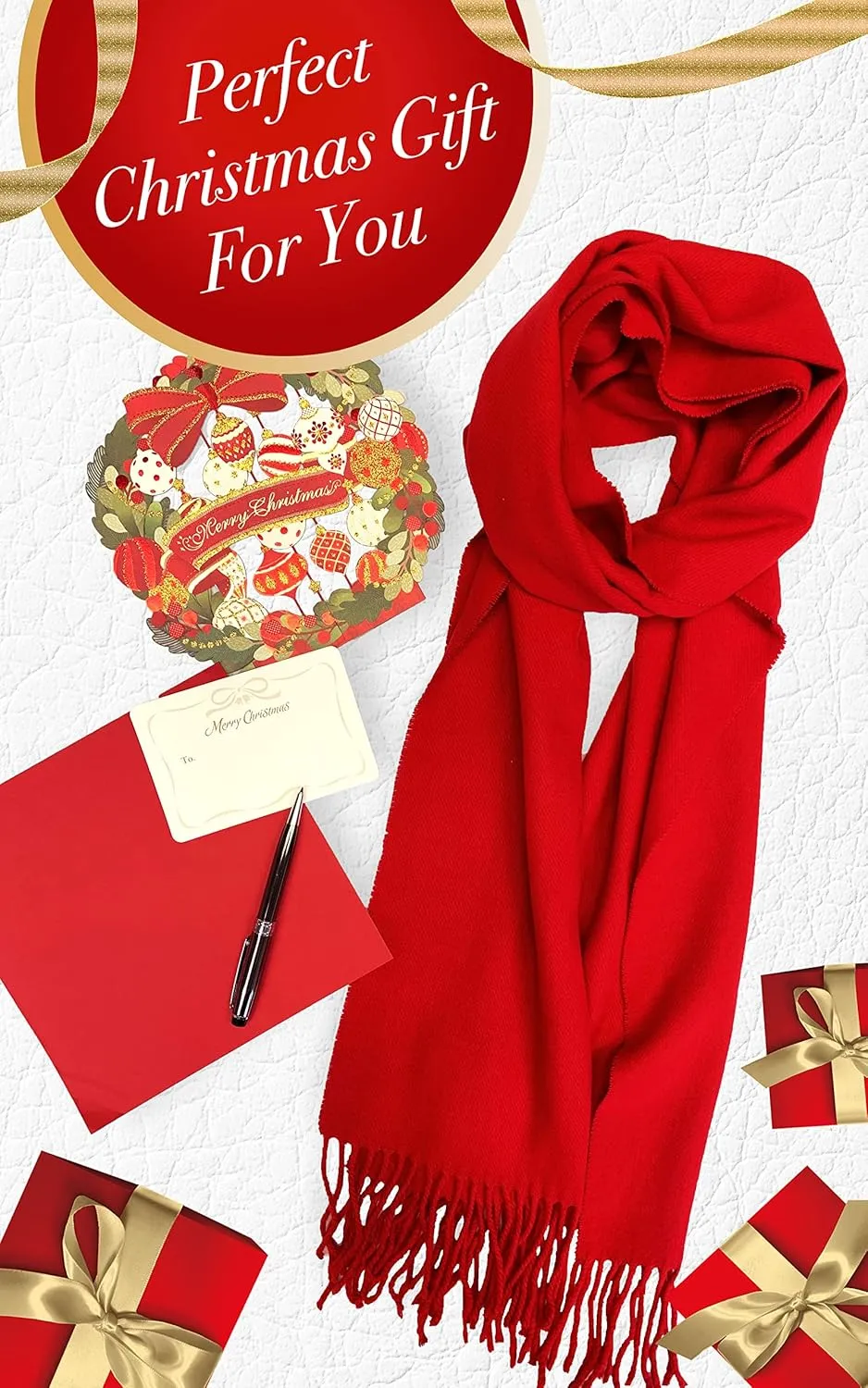 CALVIN & OLIVIA Women's Fall Winter Scarf Thick Classic Plaid Scarf Wrap Warmth Soft Oversized Cashmere Feel Scarves