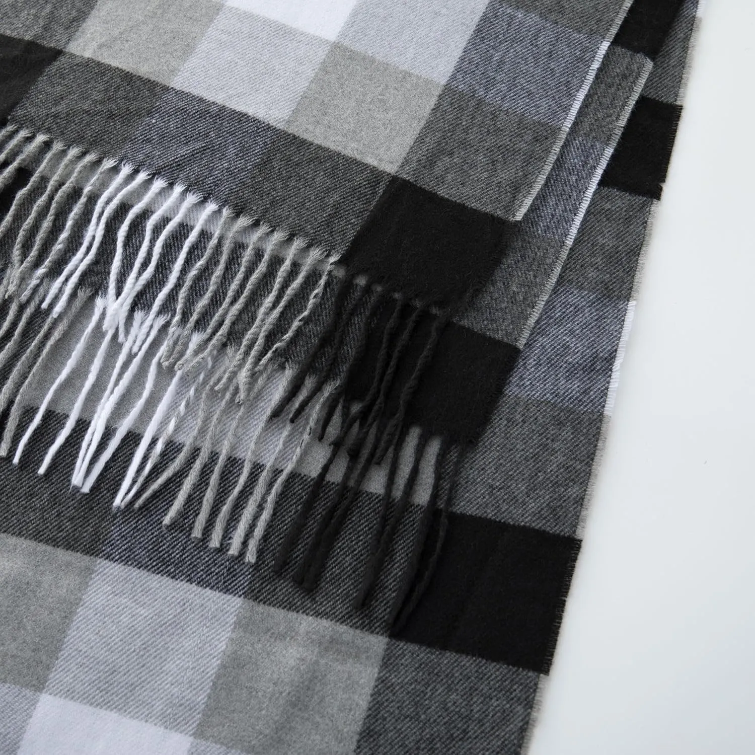 CALVIN & OLIVIA Women's Fall Winter Scarf Thick Classic Plaid Scarf Wrap Warmth Soft Oversized Cashmere Feel Scarves