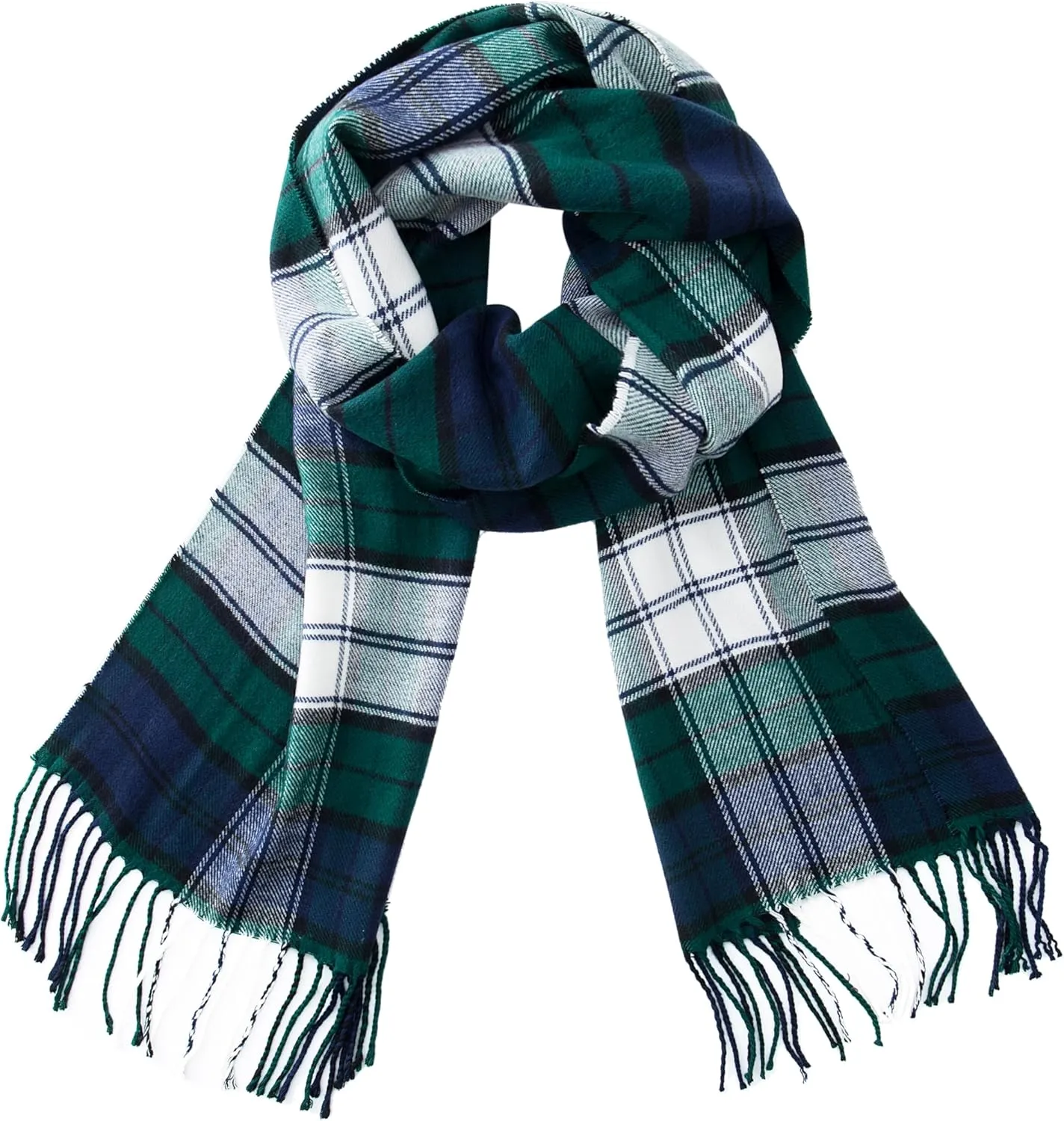 CALVIN & OLIVIA Women's Fall Winter Scarf Thick Classic Plaid Scarf Wrap Warmth Soft Oversized Cashmere Feel Scarves