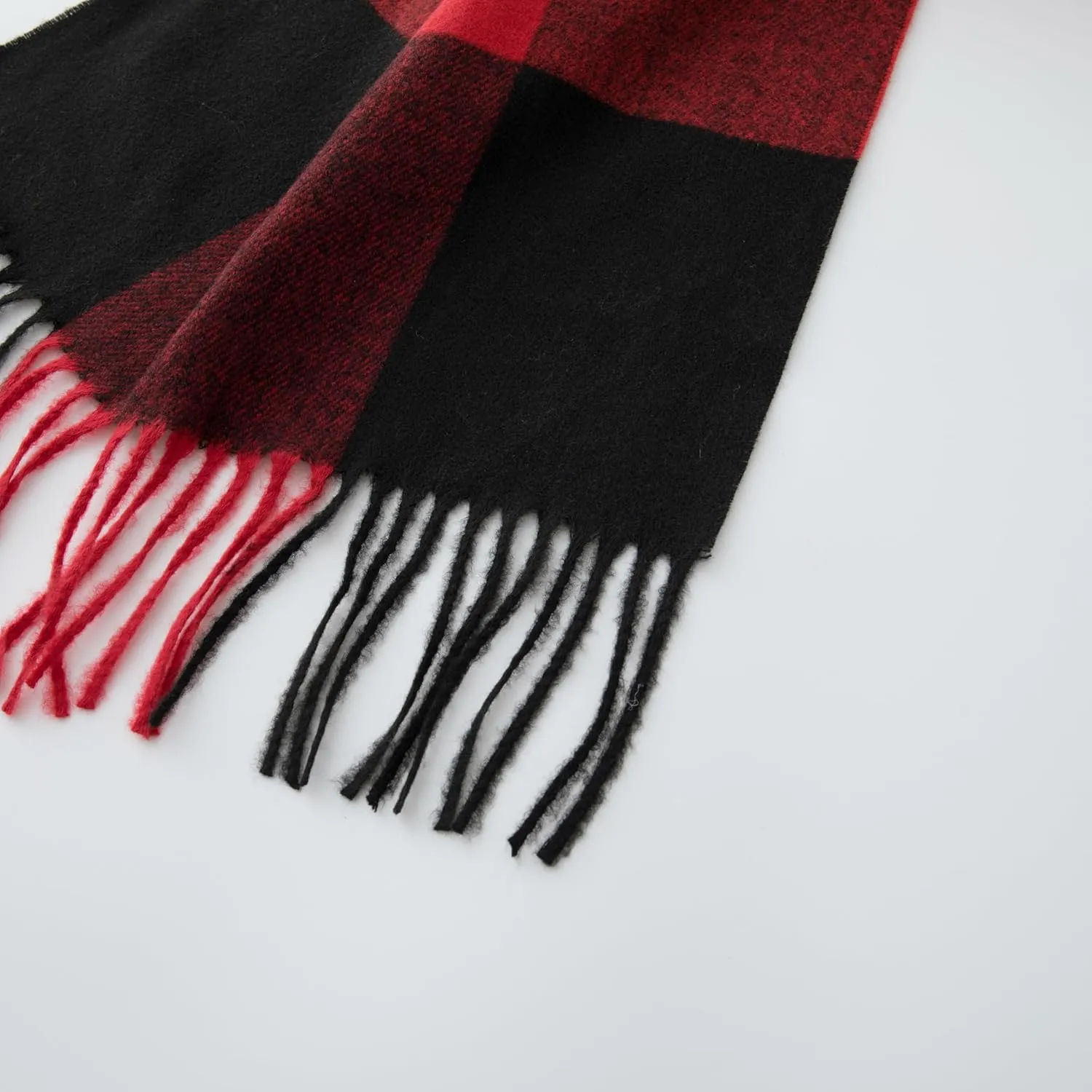 CALVIN & OLIVIA Women's Fall Winter Scarf Thick Classic Plaid Scarf Wrap Warmth Soft Oversized Cashmere Feel Scarves