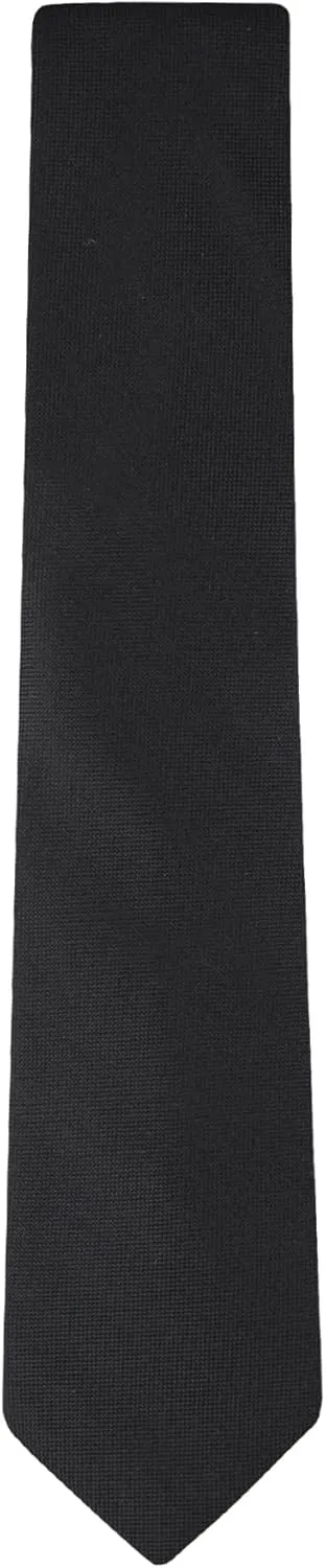 Calvin Klein Mens Black Solid and Pattern Neckties  Standard and Extra Long Sizes