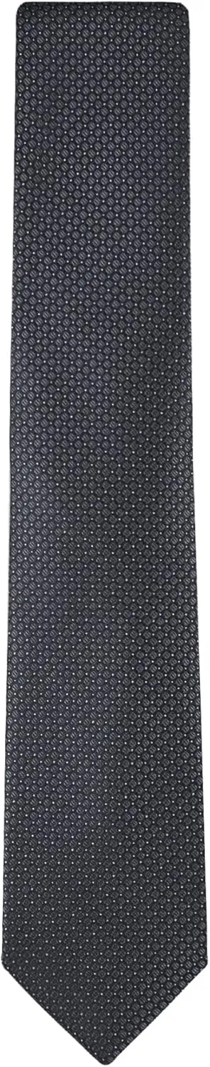 Calvin Klein Mens Black Solid and Pattern Neckties  Standard and Extra Long Sizes