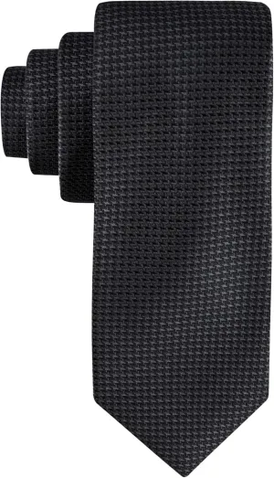 Calvin Klein Mens Black Solid and Pattern Neckties  Standard and Extra Long Sizes