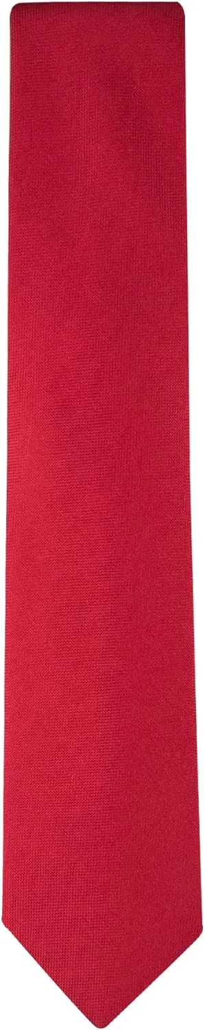 Calvin Klein Men's Silver Spun Solid Necktie (Standard and Extra Long Sizes)