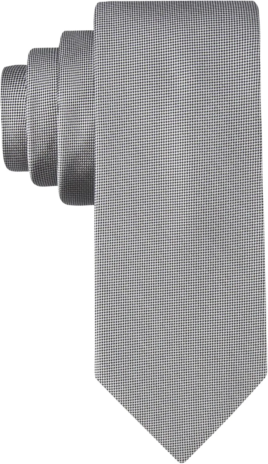 Calvin Klein Men's Silver Spun Solid Necktie (Standard and Extra Long Sizes)