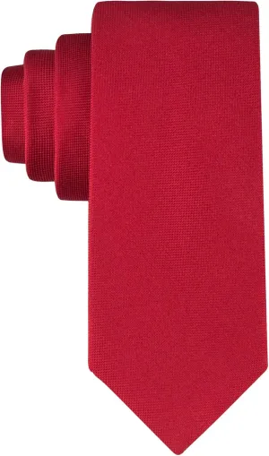 Calvin Klein Men's Silver Spun Solid Necktie (Standard and Extra Long Sizes)