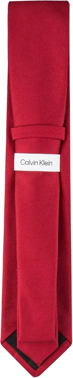 Calvin Klein Men's Silver Spun Solid Necktie (Standard and Extra Long Sizes)