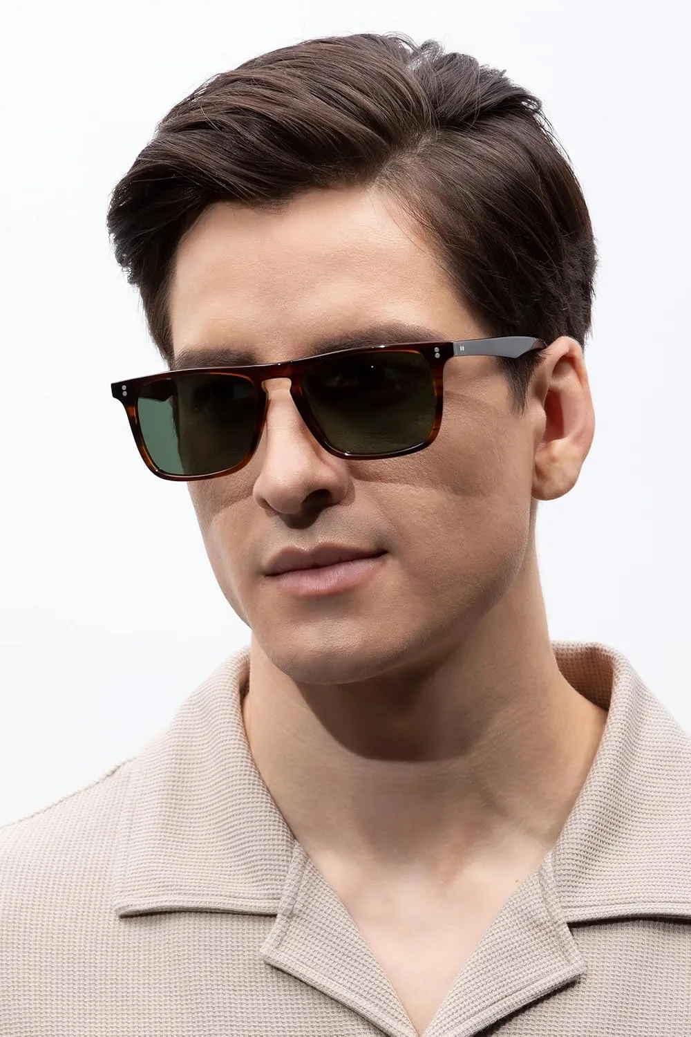CARFIA Retro Polarized Sunglasses for Men UV Protection Hand-crafted Acetate Frame Fashion Cool Sun Glasses CA53572