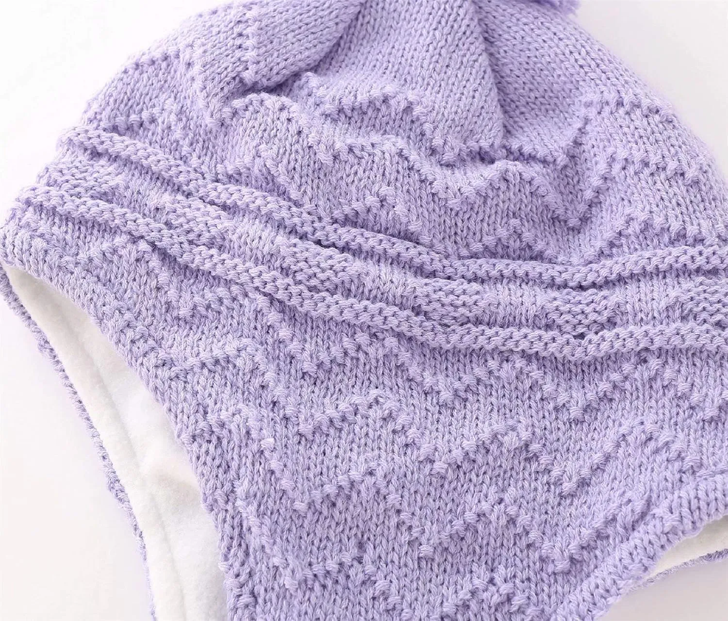 Connectyle Toddler Boys Girls Beanie Hat Fleece Lined Knit Kids Hat with Ear Flaps Warm Winter Hat Acrylic Watch Hat