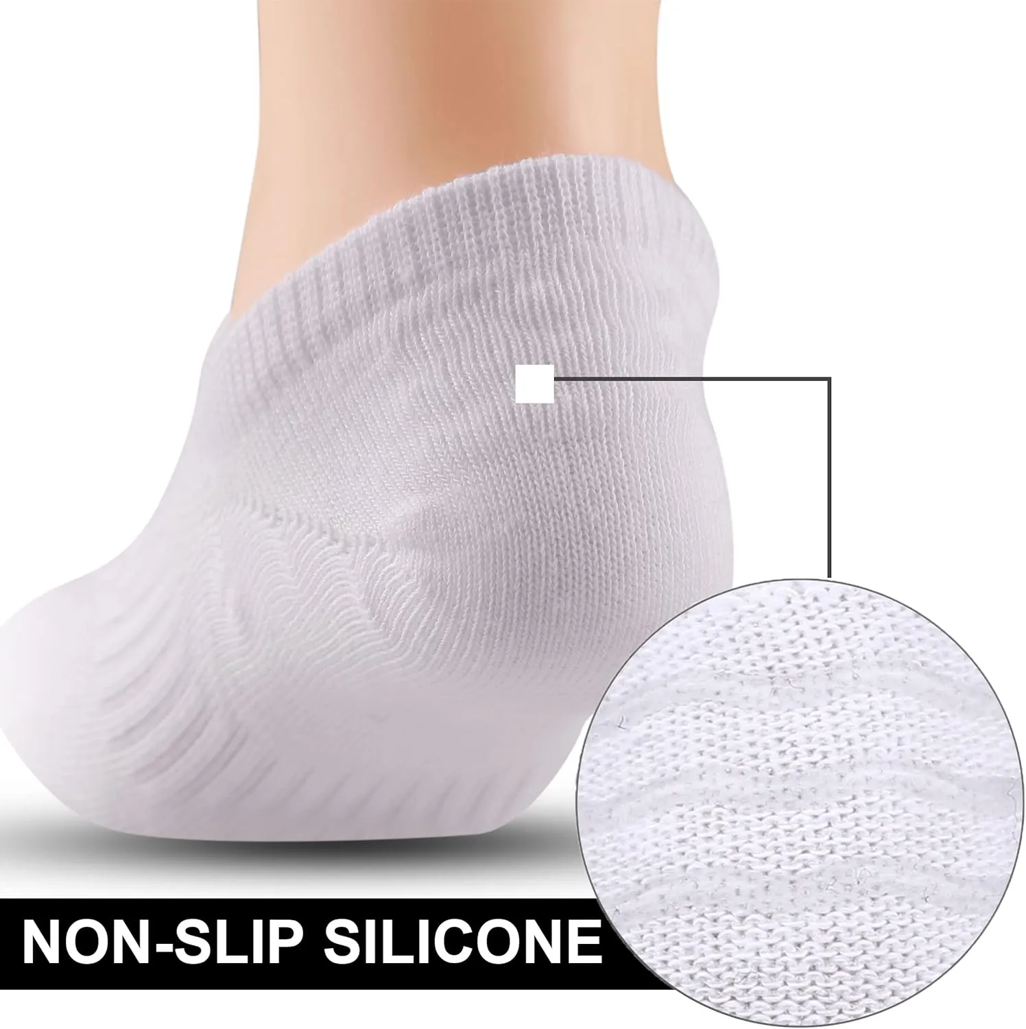 Cozi Foot 10 Pairs Boys Girls No Show Socks Cotton Non Slip Low Cut Socks