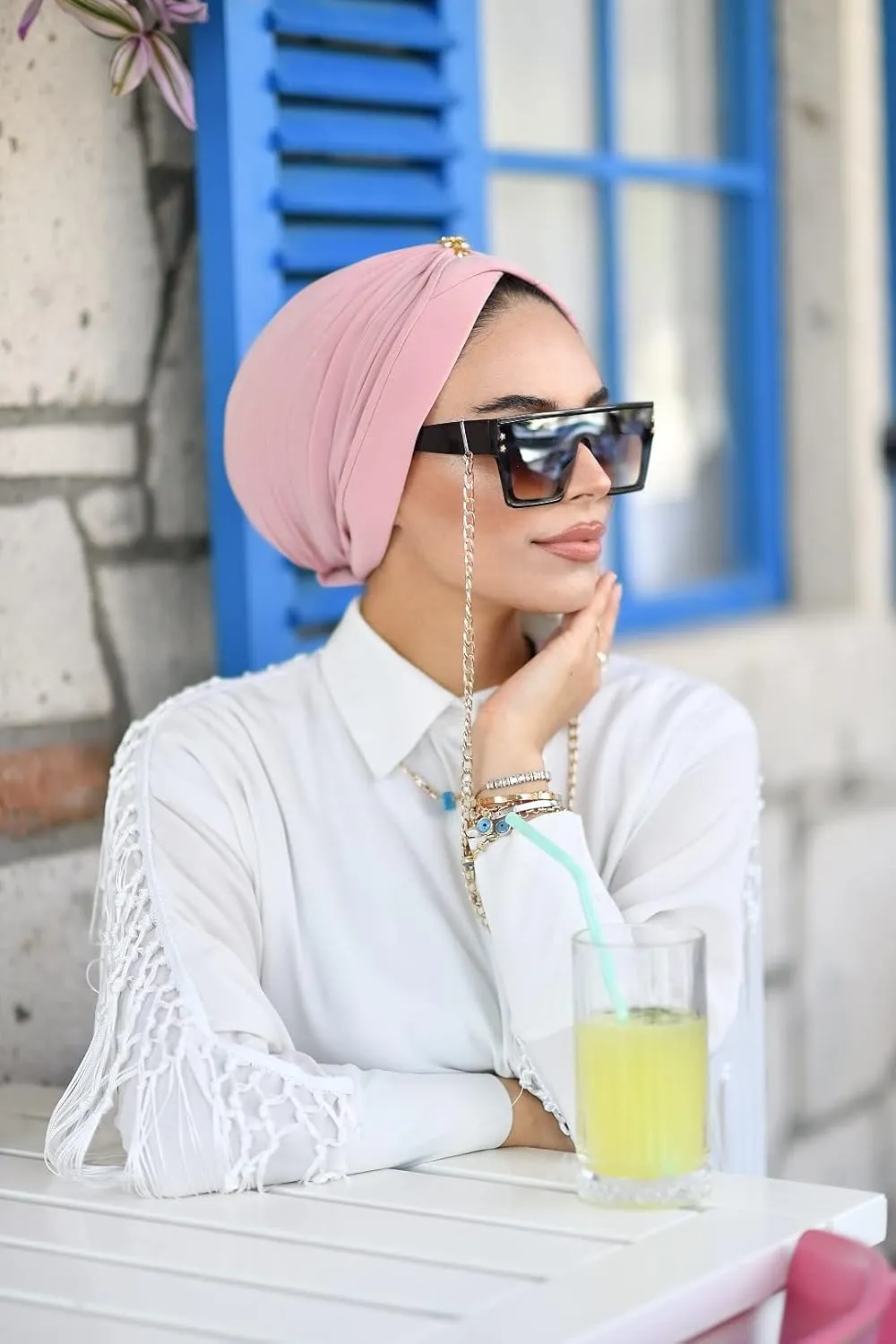 Cross Turban for Women - Hair Wraps and Head Wraps - Hijab Undercap and Instant Caps