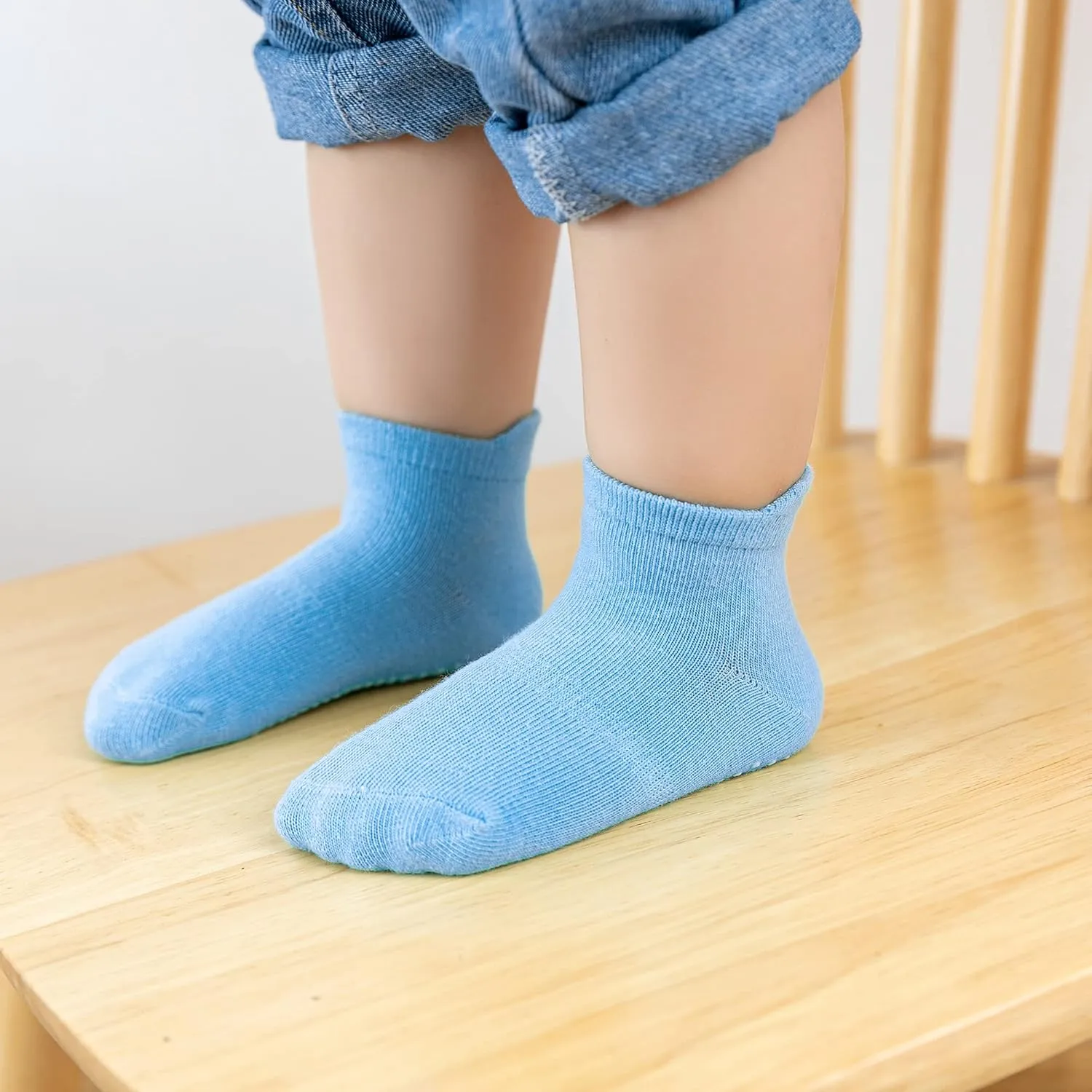 Dicry Toddler Non-Slip Ankle Socks Baby Anti-skid Grips Socks for Infant Kids