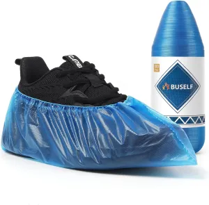 Disposable Shoe Covers, Non-Slip, Waterproof Booties  Compact Roll Design for Easy Storage, Fits Up to US Women 13 & Men 11, Perfect for Indoor Use, Real Estate Showings, Home Cleaning, etc (100 Pcs)