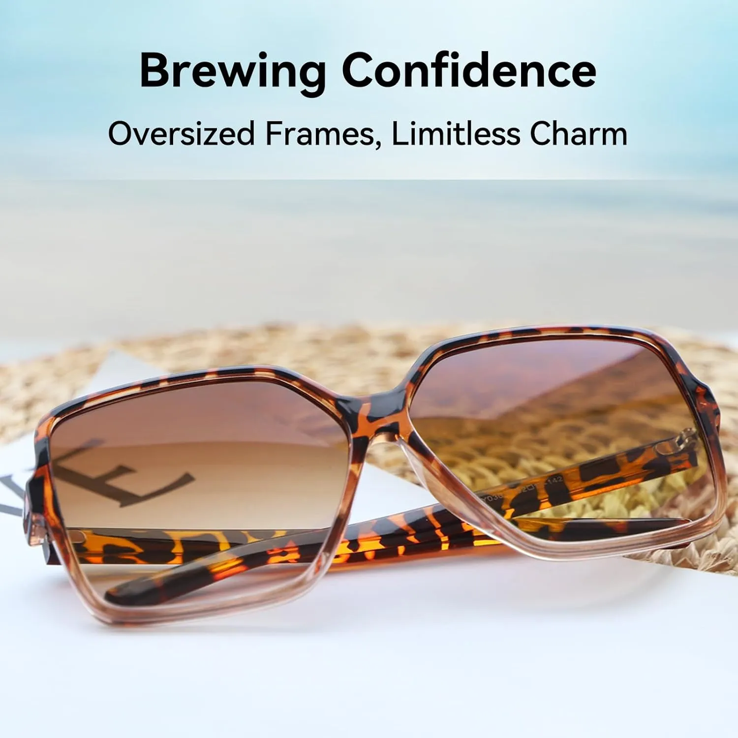 Dollger Oversized Square Sunglasses for Women Big Large Wide Fashion Shades for Men UV Protection Unisex