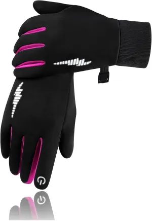 Duoyeree Kids Winter Gloves Warm Touchscreen Windproof Water Resistant Soft Lining Gloves Cycling Skiing Gloves for Boys Girls