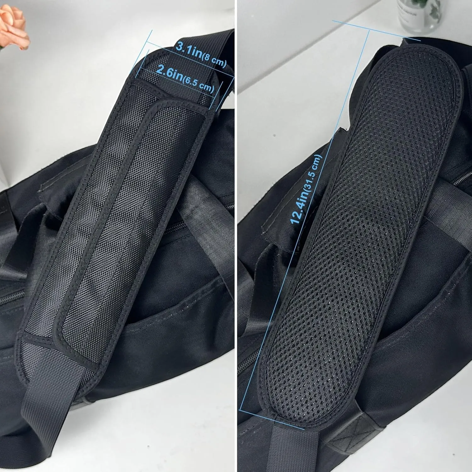 Extra Thick Shoulder Strap Pad, Universal Replacement Shoulder Pad, for Shoulder Bags, Guitar Strap, Detachable Shoulder Strap Pad Pads Help Relieve Shoulder Pain(Sandwich Mesh)