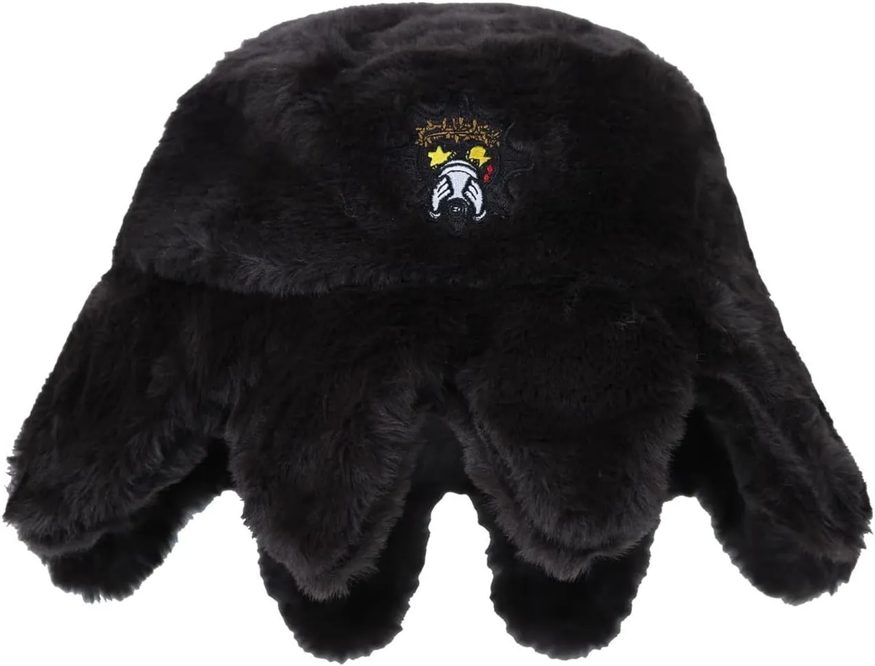 Faux Fur Fuzzy Bucket Hat Octopus Winter Plush Fluffy Warm Hat for Women Men Y2k Hat