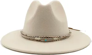 Fedoras Accessories Men's Gentlemen Women's Church Hat Wide Brimmed Jazz Hat Sombrero 32 L59-61cm