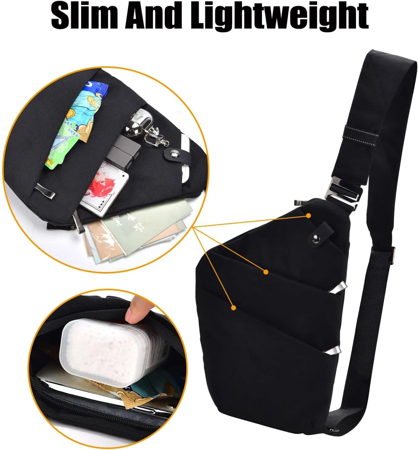 Fibrdoo Anti Theft Crossbody Bag for Women Men, Travel Purse Anti Theft Crossbody Sling Bag Shoulder Bag for Casual