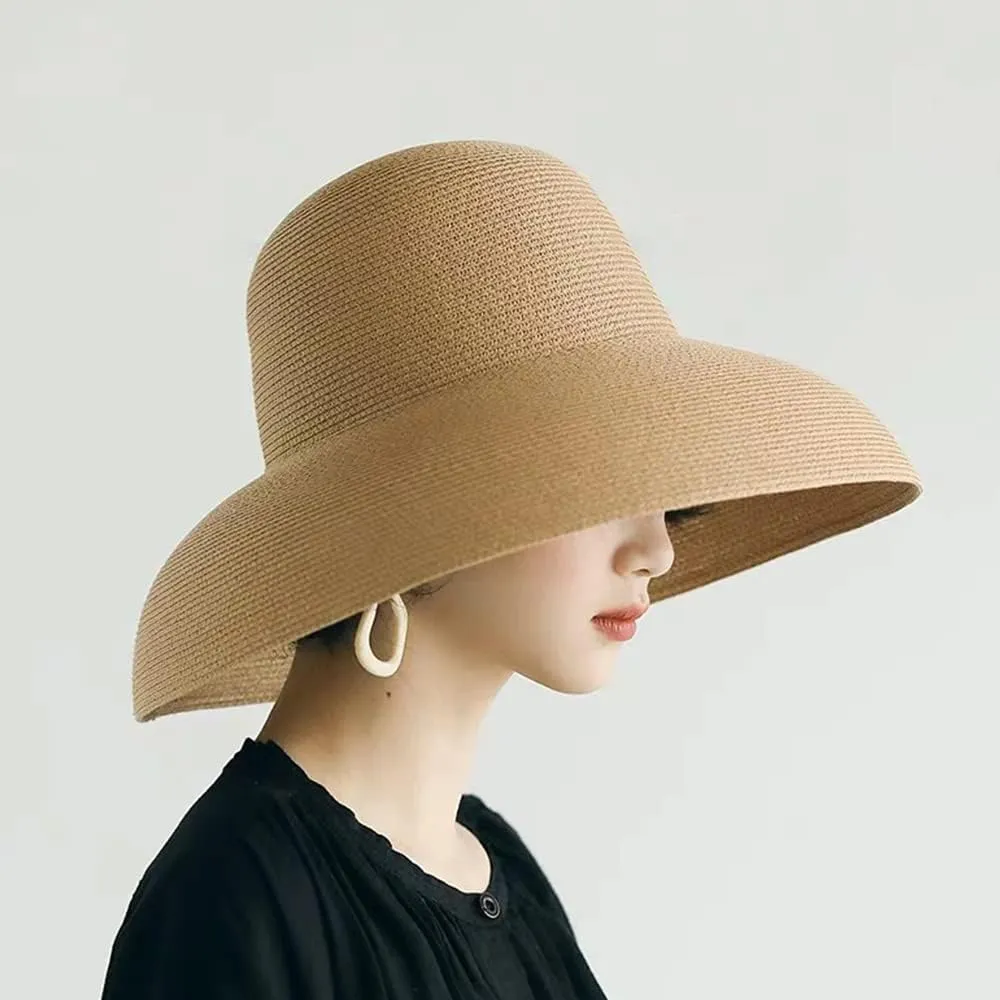 Floppy Wide Brim Summer Beach Straw Hat UPF Straw Sun Hat for Women Girl