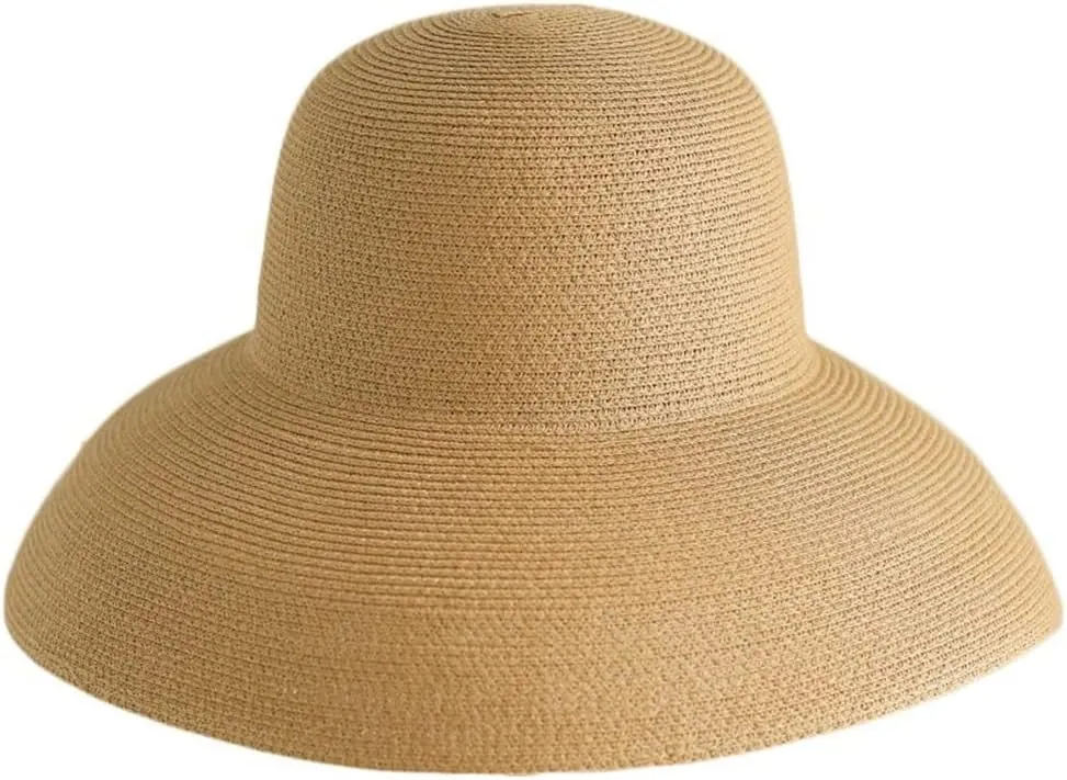 Floppy Wide Brim Summer Beach Straw Hat UPF Straw Sun Hat for Women Girl