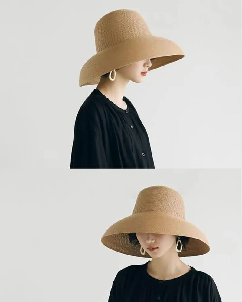 Floppy Wide Brim Summer Beach Straw Hat UPF Straw Sun Hat for Women Girl