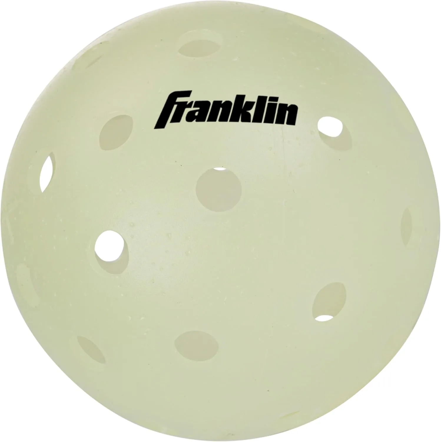 Franklin Sports Glow in The Dark Outdoor Pickleballs - Light Up Pickleball Balls for Nighttime Pickleball - Glow in The Dark Green Pickleball Balls - Charge in Indoor Light   Sunlight