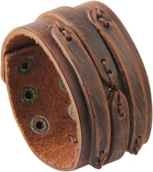 GelConnie Punk Leather Cuff Bracelet Adjustable Straps Wrap Bracelets Arm Armor Cuff Gothic Leather Wristbands for Men, Women