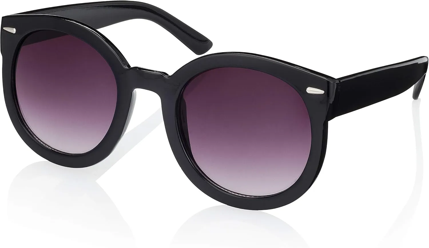 grinderPUNCH Trendy Round Polarized Sunglasses | Trendy Oversized Sunglasses for Women Men | Retro Round Polarized Sunglasses