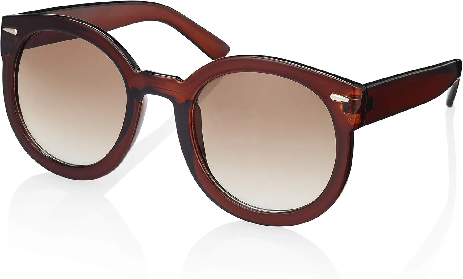 grinderPUNCH Trendy Round Polarized Sunglasses | Trendy Oversized Sunglasses for Women Men | Retro Round Polarized Sunglasses