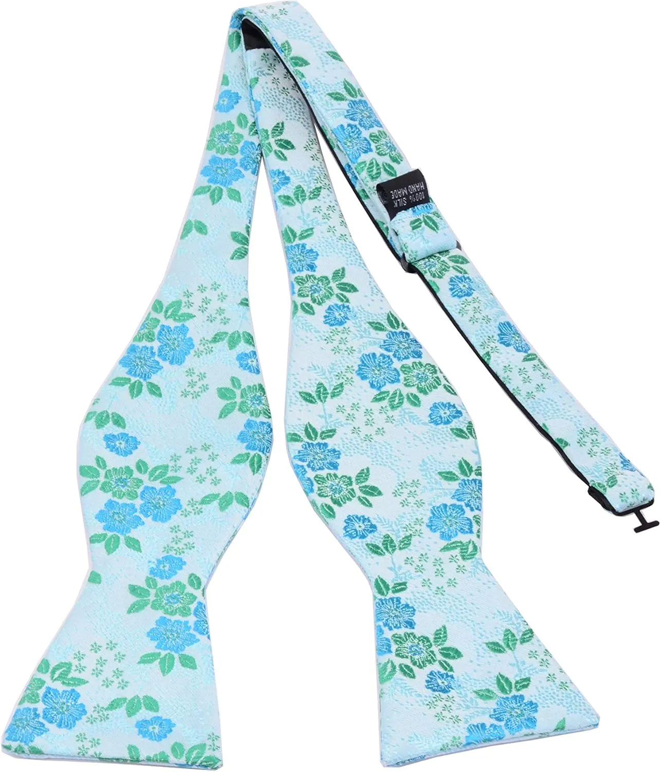 GUSLESON Mens Floral Bowtie Self Tie Bow Tie & Pocket Square Set