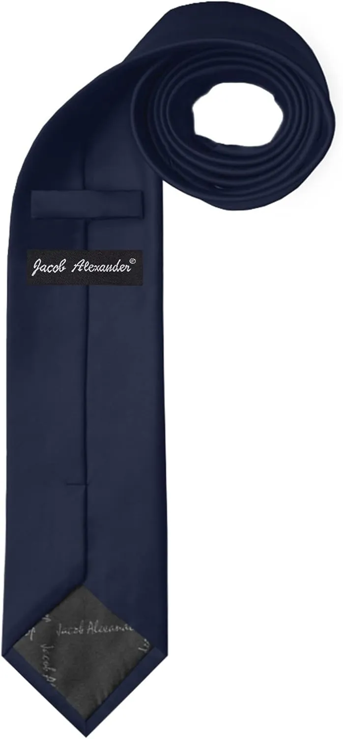 Jacob Alexander Solid Color Men's Regular Tie