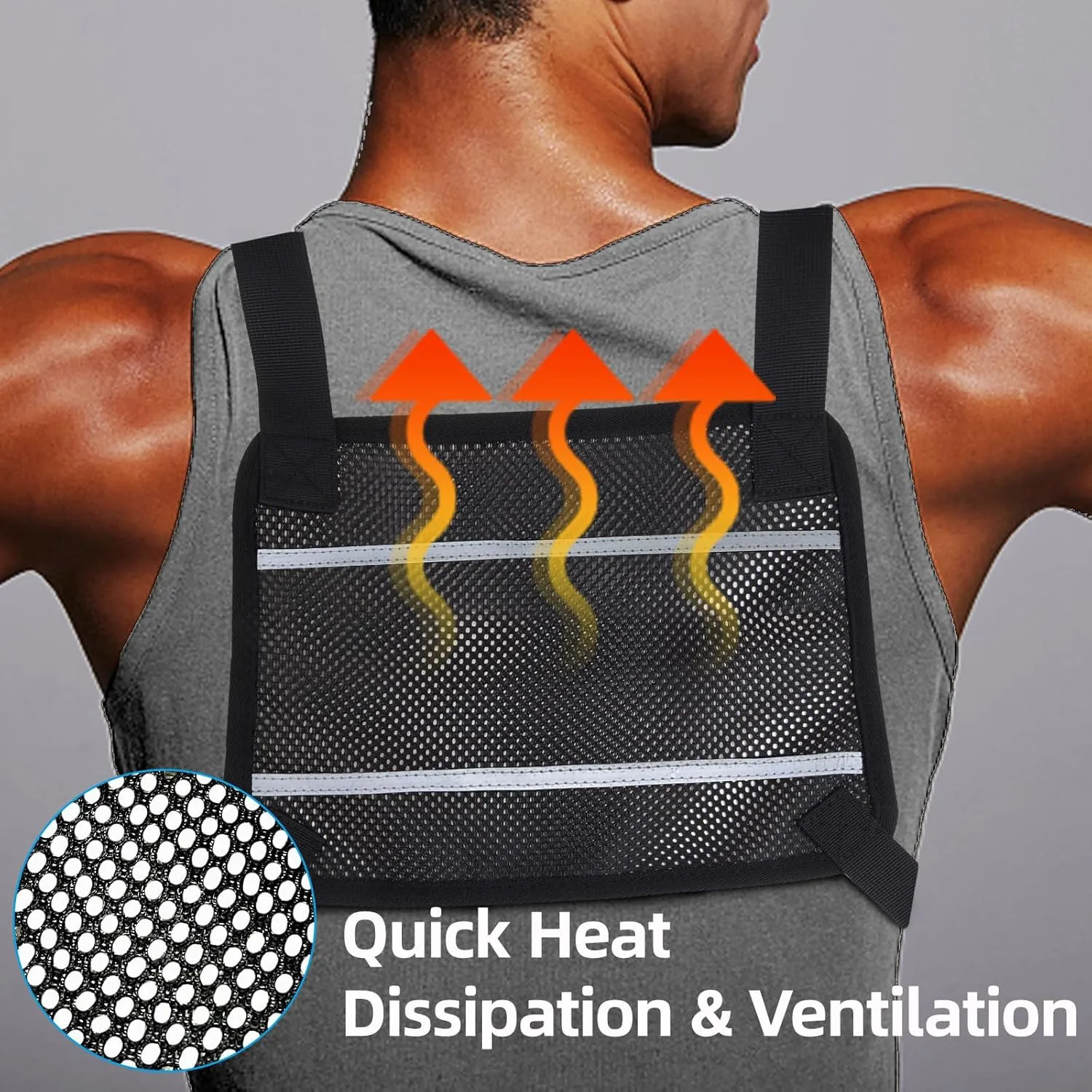 KINGSLONG Chest Pack Running Vest with Hydration Bottle, Reflective Gear Sport Chest Bag for Men Women