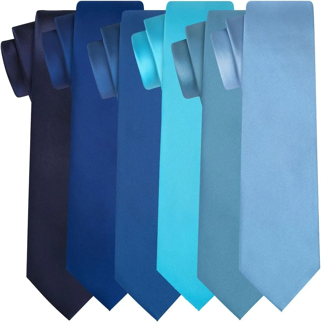KissTies 63'' XL Tie Mens Extra Long Solid Satin Necktie For Big And Tall Men