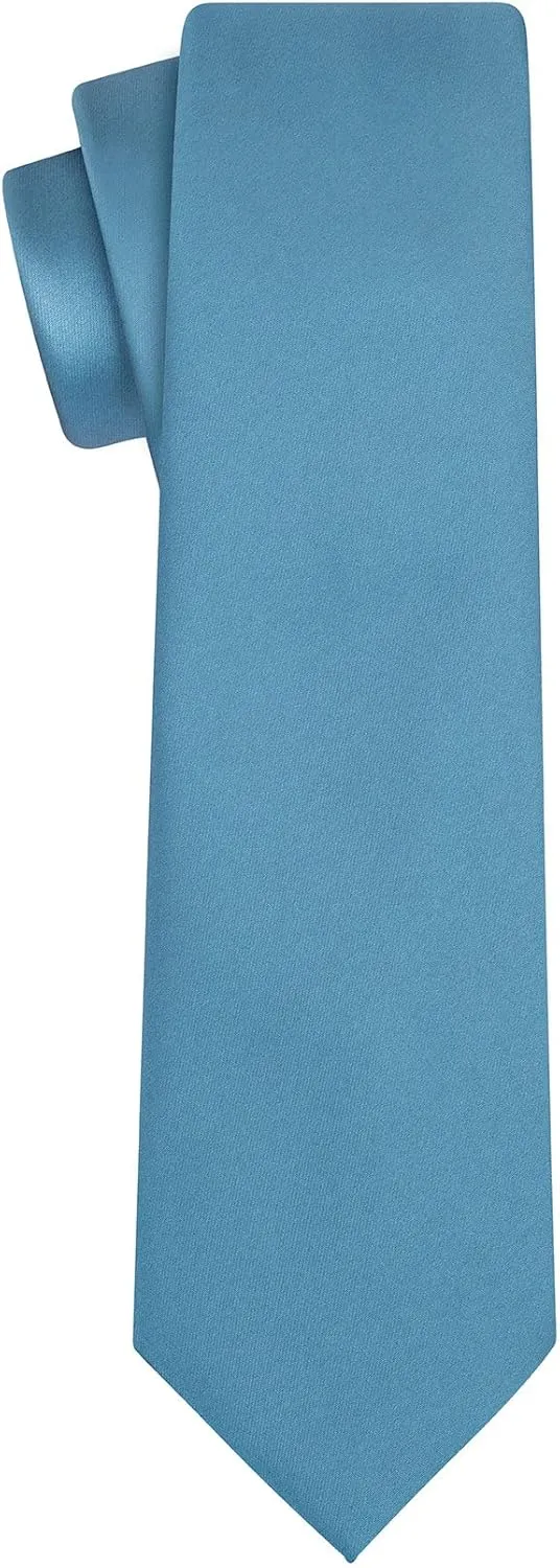 KissTies 63'' XL Tie Mens Extra Long Solid Satin Necktie For Big And Tall Men