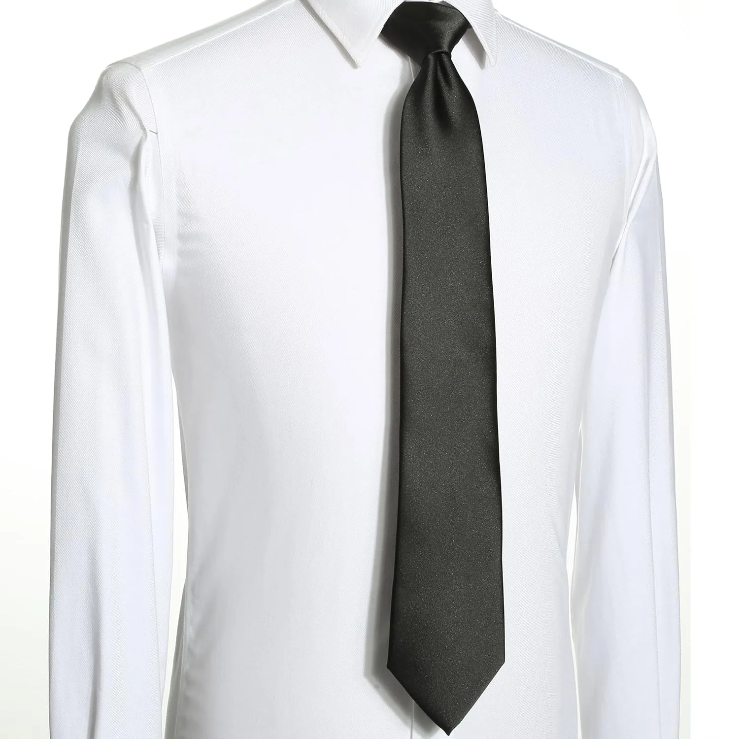 KissTies 63'' XL Tie Mens Extra Long Solid Satin Necktie For Big And Tall Men