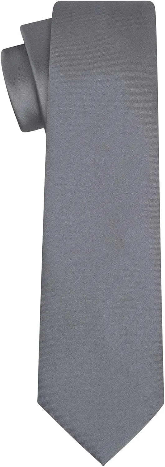 KissTies 63'' XL Tie Mens Extra Long Solid Satin Necktie For Big And Tall Men